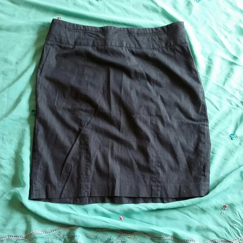 Skirt pencil stretch denim and grey